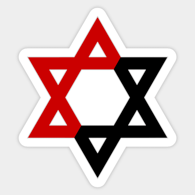 Anarchocommunist Magen David Sticker by dikleyt